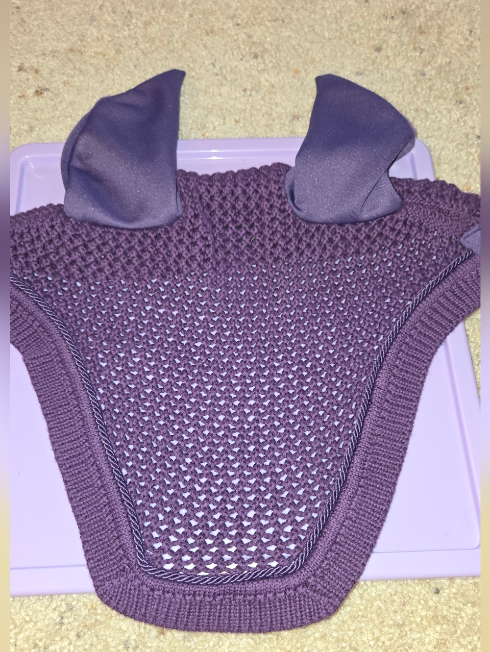 Purple Ear Bonnet